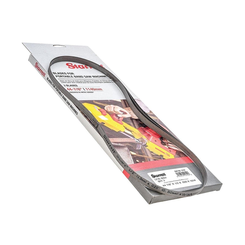 Starrett Univerz Bi-Metal Portaband Saw Blade - Ideal for Metal Workshops, Construction Jobs, Hobbyists and DIY - 3 Ft. 8-7/8", 1/2" Width, .02" Thickness, 10-14 TPI- BM1014 3' 8-7/8" L x 1/2" W