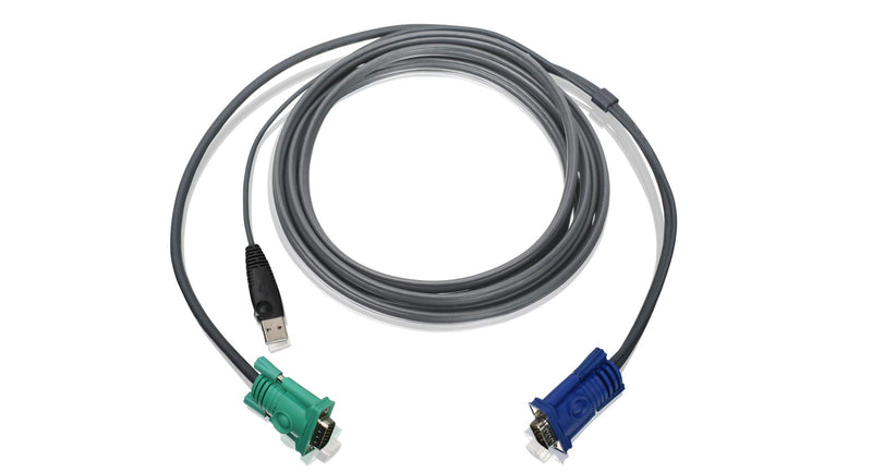 IOGEAR USB KVM Cable, 10 Feet, G2L5203U, Dark Gray USB KVM 10 Feet