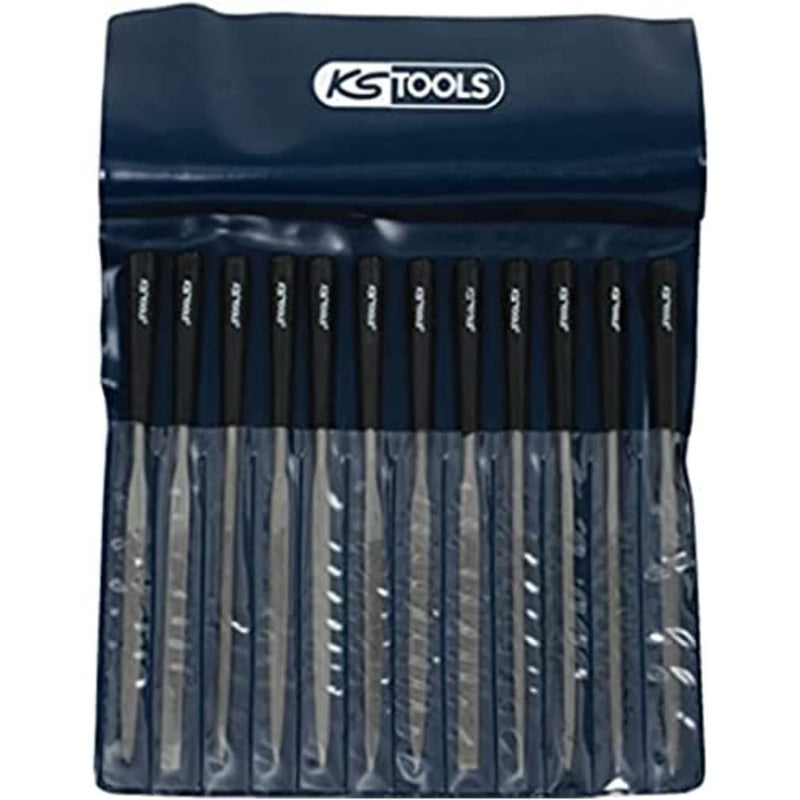 KS Tools 140.3050 Needle files set, 12pcs, 145mm