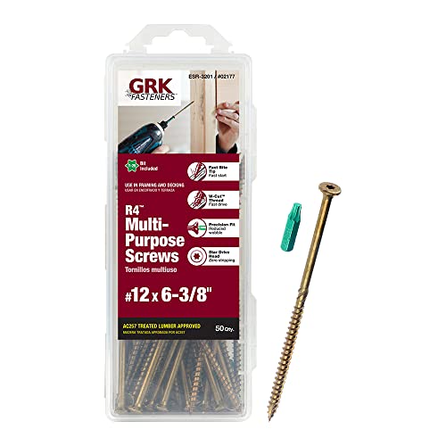 GRK 772691021779 Multi Purpose R4 Screws, 6 Inch, Gold