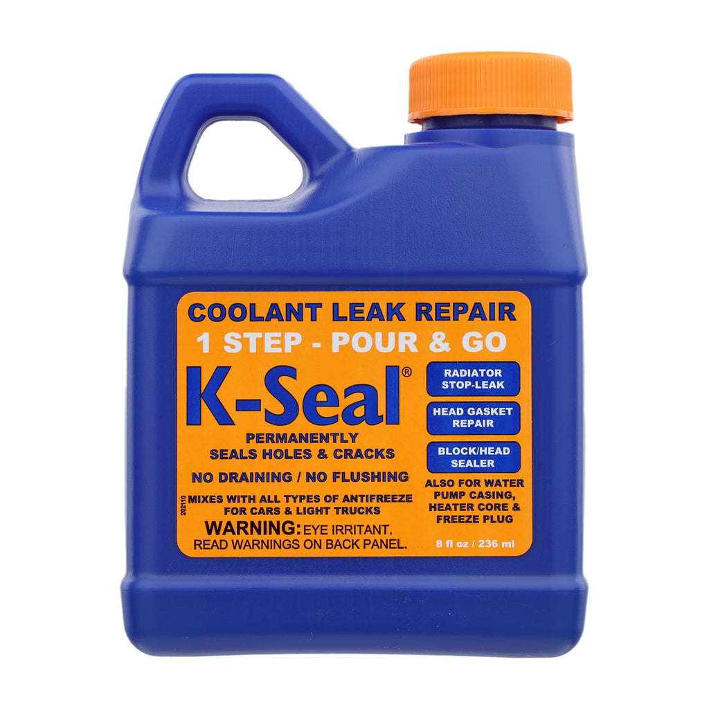 K-Seal ST5501 Multi-Purpose One Step Permanent Coolant Leak Repair, 8oz, Pour and Go, Mixes with All Antifreeze, No Flushing Required