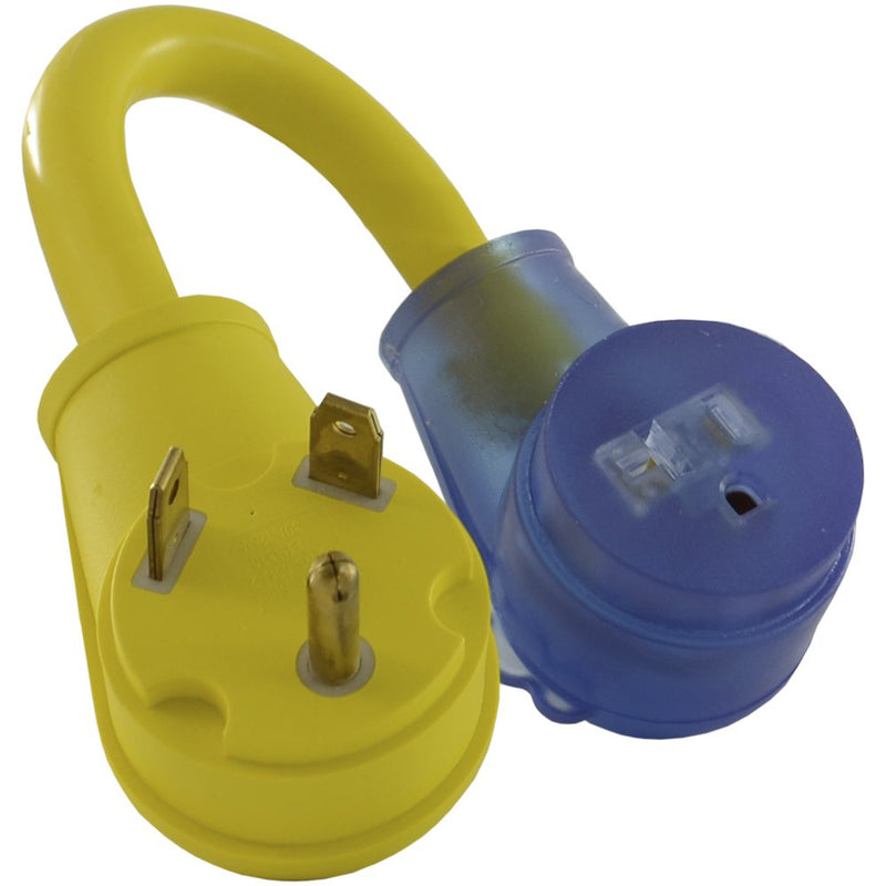 Conntek 14340 30Amp RV to 15/20Amp Pigtail Adapter,Yellow & Blue 30A to 15/20A Adapter