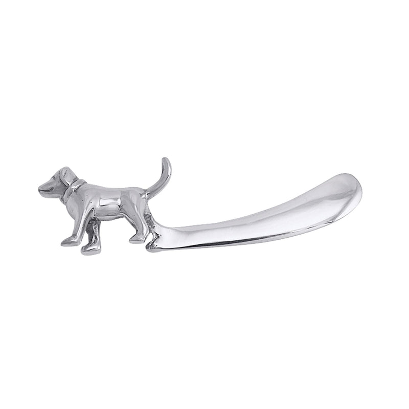 MARIPOSA Labrador Spreader | Silver | Brillante | Tableware | SPREADERS & Cheese Knives | Recycled SANDCAST Aluminum | Handmade in Mexico