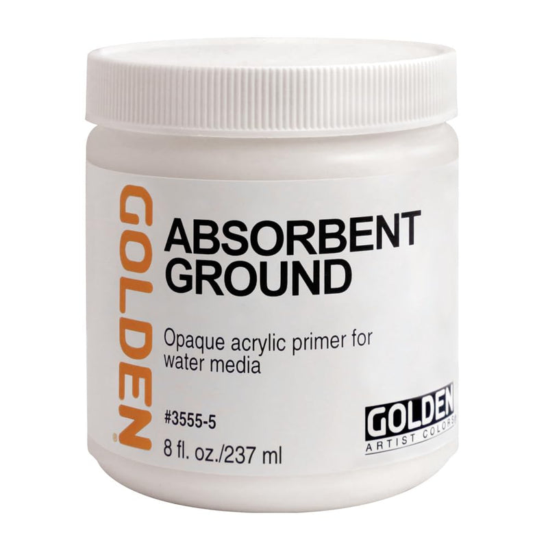 Absorbent Ground by GOLDEN, 8 fl. oz. Jar, Professional Acrylic Ground, Semi-Opaque