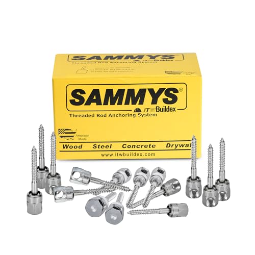 Everflow Sammys 8022925-25 SWG 25-380 3/8 Inch Screw Sidewinder Design for Wood, Rod Hanger, Installs Horizontally, Steel Zinc Plated, Corrosion Resistance, 3/8 x 2-1/2 Inch Screw Length (pack of 25)