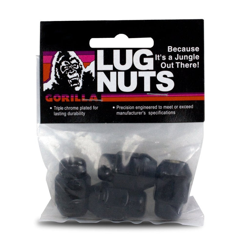 Gorilla Automotive 91147BCB Acorn Bulge Black Chrome Lug Nuts (14mm x 1.50 Thread Size) 14-mm X 1.50