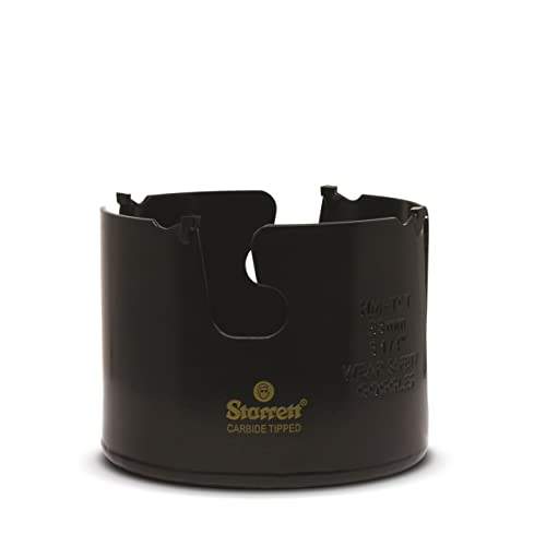 Starrett Carbide Tipped Hole Saw - MPH0314 Multi-Purpose TCT Hole Saw - for Wood MDF Plastic Ceramic Wall Tiles - 83mm