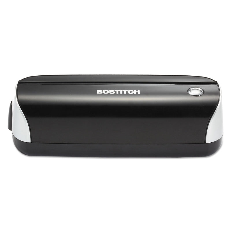 Bostitch Office Electric 3-Hole Punch, AC Adapter or Battery Powered, Max Sheet Capacity 12 Sheets, Black (EHP3BLK) Electric 3 Hole Electric 12 Sheet