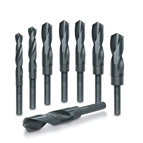 Hiltex 10005 HSS Silver and Deming Industrial Drill Bit Set (8 Pieces), 1/2" (1) 1/2 in