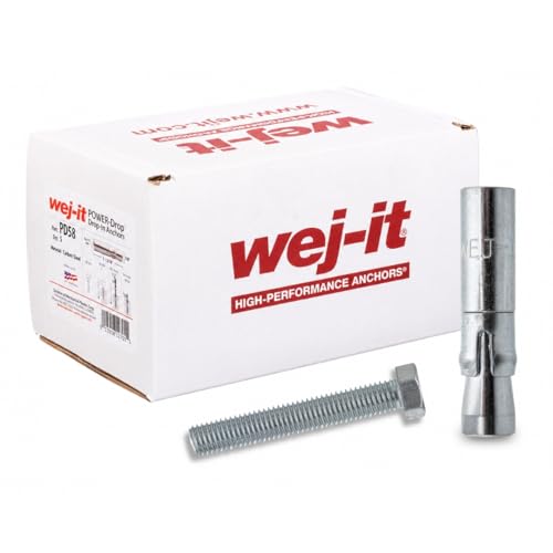 Wej-It PD58 Drop-in Anchor 5/8"-11 x 3-13/16", Pack of 5 3 13/16 Inches 4.468 Inches
