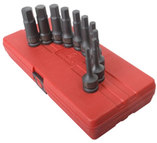 SUNEX TOOLS 2638 1/2-Inch Drive SAE Impact Hex Driver Set, 10 Piece 1/2" Drive Impact Hex Driver Set Drive Socket Set