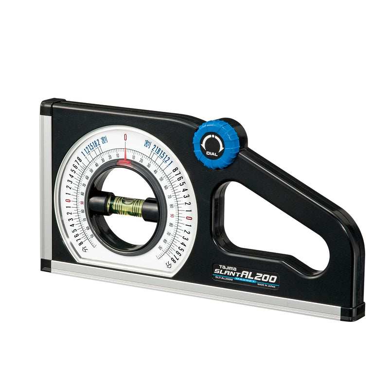 Tajima Protractor/Inclinometer (Rotatable Level Dual Scale for Angle or Tilt) - SLT200MY
