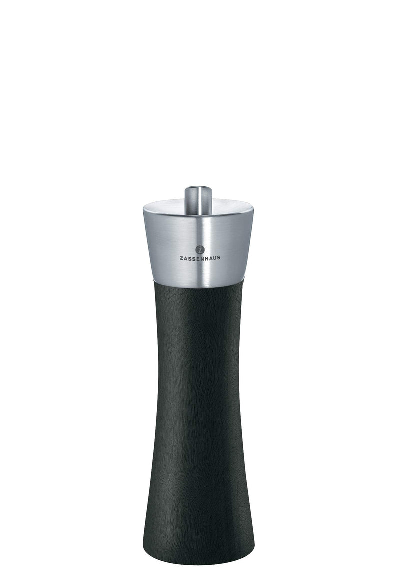Zassenhaus "Augsburg" Pepper Mill; 2" dia. x 7" High 2" diameter x 7" High Brown; Stainless Steel