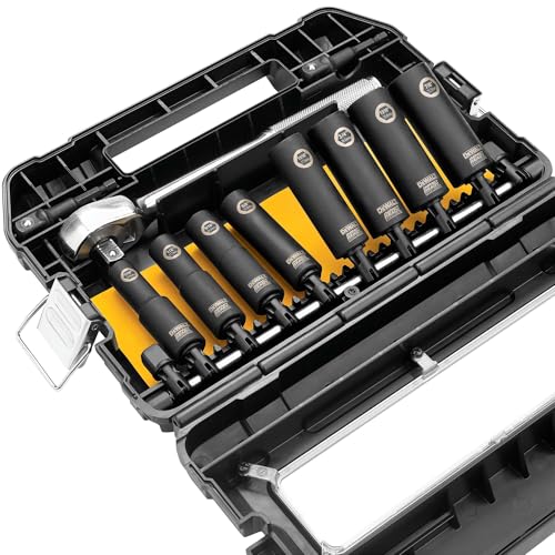 DeWalt Impact Socket Set 1/2 Drive, 10 Piece 1/4" to 1/2" Impact Socket Adapter Set (DW22812) One Size