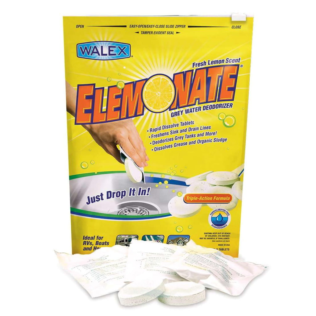 Walex TOI-61776 Elomonate Grey Water Deodorizer Tablets - 5 Pack