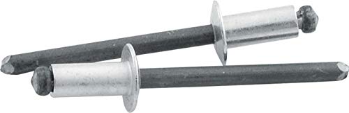 Allstar Performance ALL18101 Silver 1/8" to 1/4" Grip Small Head Rivet, (Pack of 250) 1/8" to 1/4"