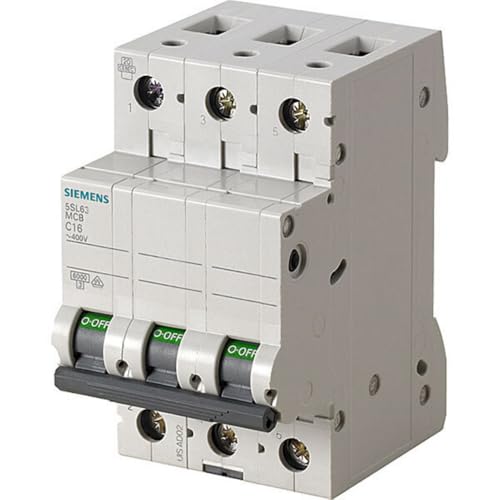 Siemens 5sl6 – Automatic magnetotermico 400 V 6 kA 3 Poles B 16 A 400 volts B16