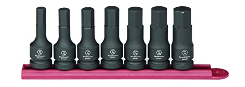 GEARWRENCH 1/2" Drive Hex Bit Impact SAE Socket Set, 7 Pc.- 84941