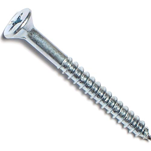 Hard-to-Find Fastener 014973293895 Phillips Flat Wood Screws, 14 x 2-1/2, Piece-100, zinc