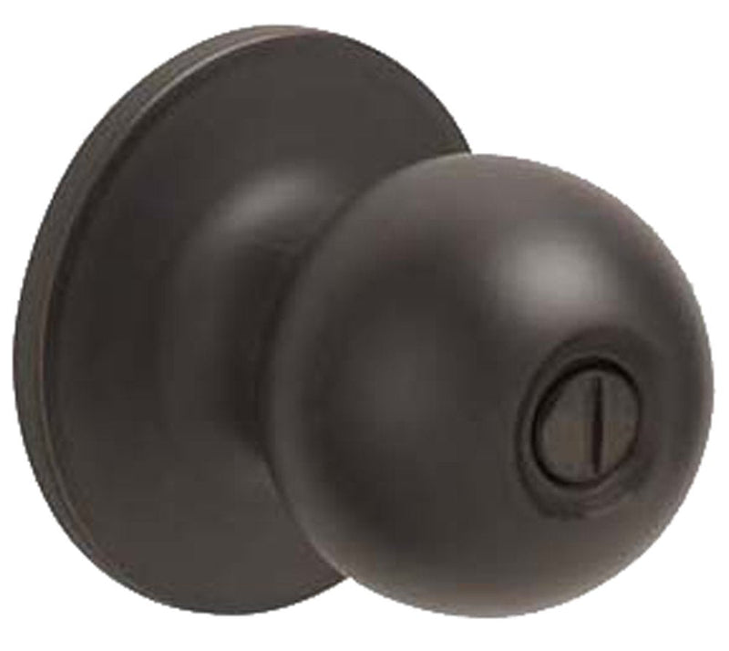 J-Series by Schlage Corona Door Knob with Standard Trim, Bed & Bath Privacy Lock, Aged Bronze, J40 CNA 716