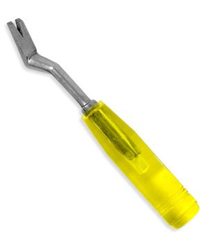 C.S. Osborne Combination Tool - Yellow Steel Screwdriver - Flat Head - Knurled Steel Grip for More Torque