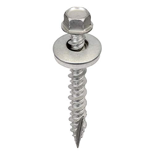 Acorn Metal-Wood Roofing Screws #9 x 1, Galvanized Steel, Bag of 250 Pieces #9 x 1"