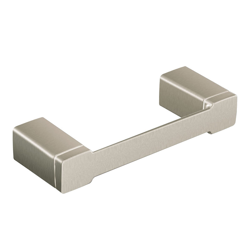Moen YB8808BN 90 Degree Modern Double Post Pivoting Toilet Paper Holder, Brushed Nickel