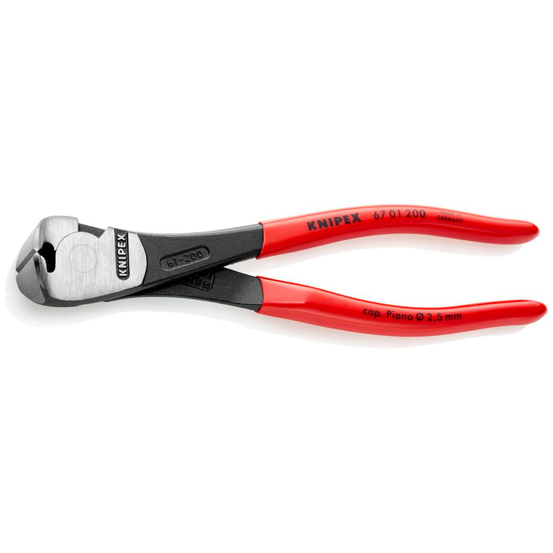 KNIPEX - 67 01 200 Tools - High Leverage End Cutting Nippers (6701200) Red 8-Inch Classic