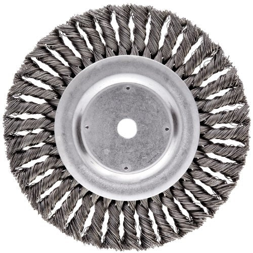 Weiler 08155 8" Standard Twist Knot Wire Wheel, .023" Steel Fill, 5/8" Arbor Hole, Made in the USA 0.023" Wire Size Pack of 1