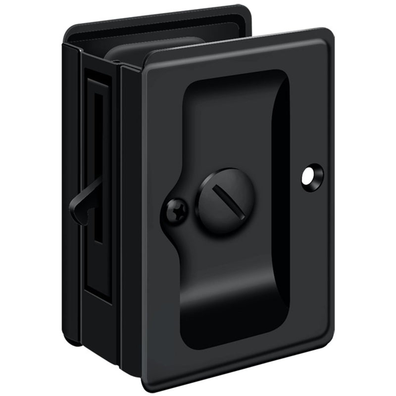 Deltana SDLA325U19 Adjustable 3 1/4-Inch x 2 1/4-Inch Privacy HD Pocket Locks 3 1/4"x 2 1/4" Flat Black