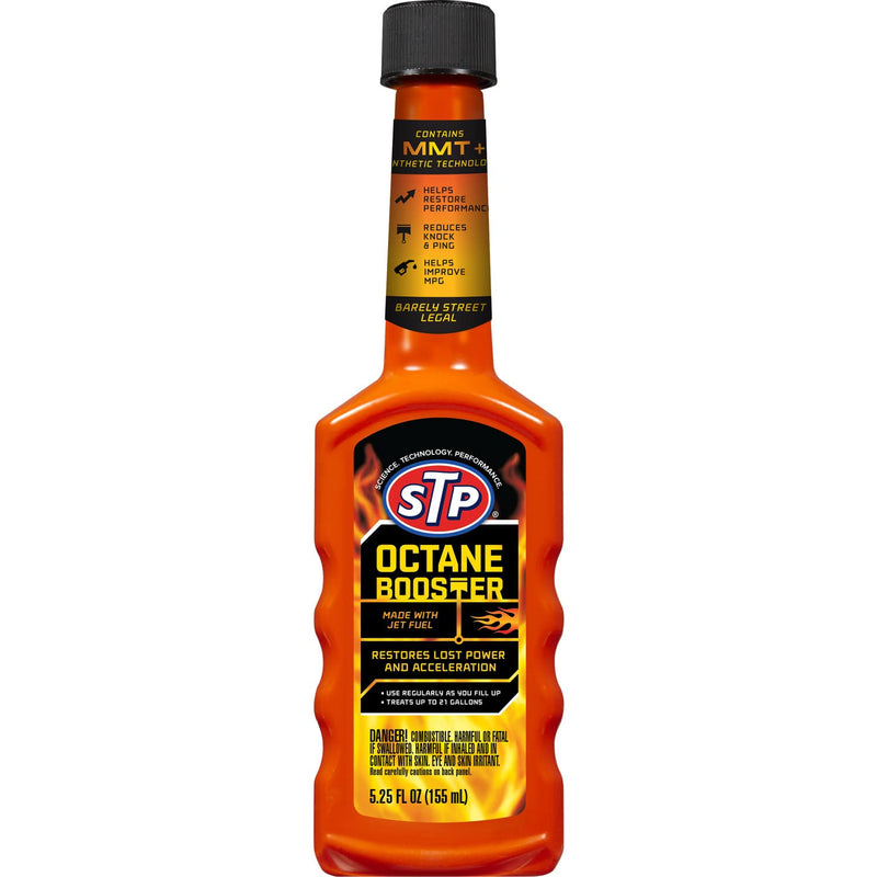 STP Octane Booster, Bottled Fuel System Cleaner Restores Lost Power and Acceleration, 5.25 Oz, STP 5.25 Fl Oz (Pack of 1)