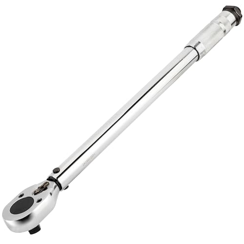 Powerbuilt 3/8-Inch Micrometer Torque Wrench, 5-80 Foot/Pounds and 0.7-11.2 Meter/Kilograms, Reversible Ratchet Clicks, Lockable - 644998 3/8 in.