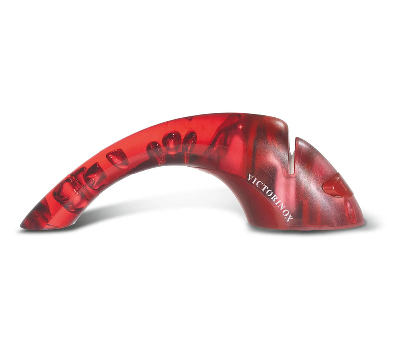 Victorinox Knife Sharpener - Kitchen Knife Sharpener for Home Essentials - Features Ceramic Rolls - Perfect for Left- & Right-Handed Use - Red
