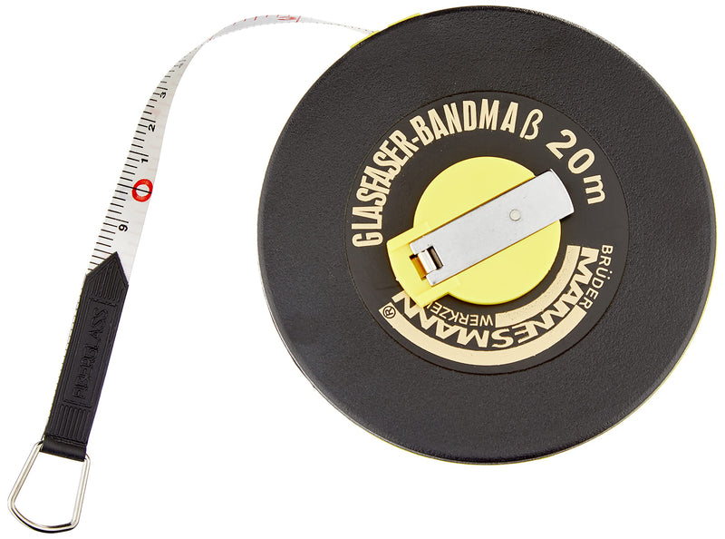 Mannesmann Tape Measure 20 m Fibreglass M 807-20 Silver, Black, Yellow