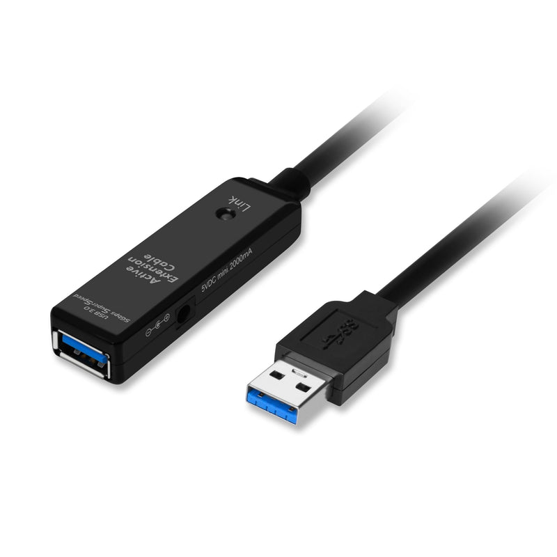 SIIG USB 3.0 Active Repeater Cable 33 Feet, USB Extension Cable for USB Flash Drive, Hard Drive, VR, Printer, Camera (JU-CB0611-S1) 10 Meters