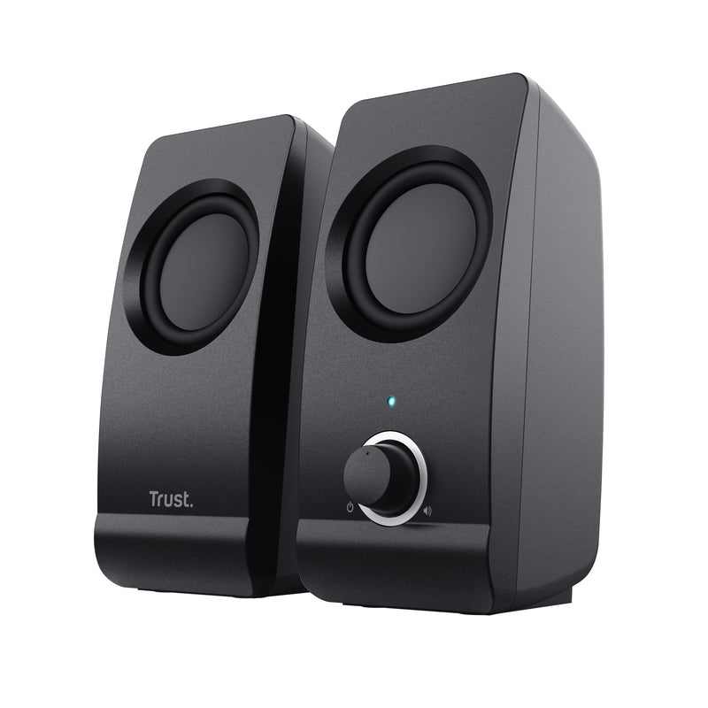 Trust Remo 2.0 PC Speakers, 16W (8W RMS), USB Powered, Jack 3.5mm, Stereo Speaker Set with Volume Control, Compact Sound System for Computer and Laptop - Black Remo 16 W