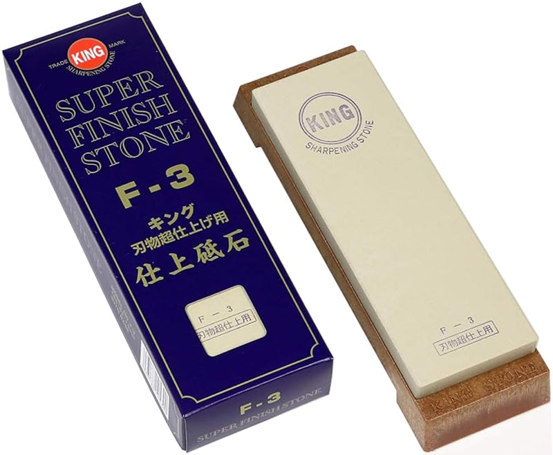 Japanese Sharpening Stone KING Finishing Stone F-3 Grit #4000 with Stand Sharpening Knife Tool F-3 Grit Size: #4000 For Final Finishing