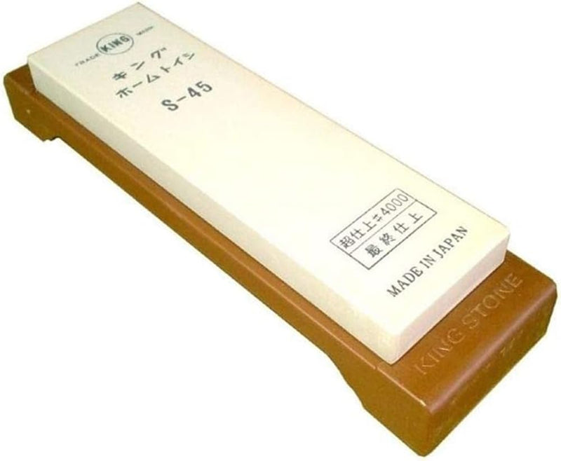 KING Sharpening Stone 4000 Grit Plastic Base S-45 grit, size: #4000 for final sharpening.