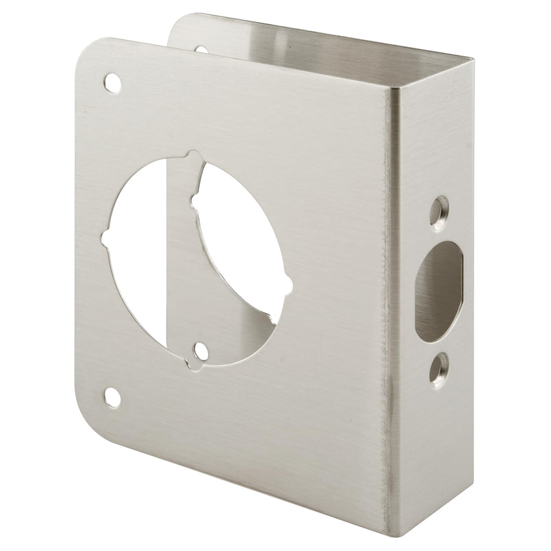 Prime-Line U 9589 Stainless Steel Lock and Door Reinforcement Plate for 1-3/8 In. Thick Doors, Stainless Steel Finish (Single Pack) 1-3/8 in.