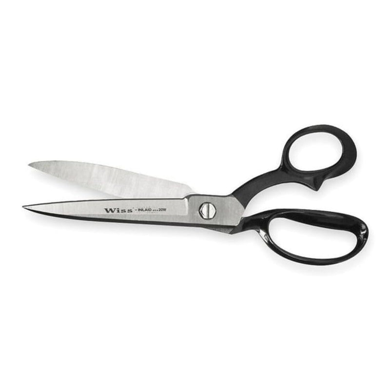 Crescent Wiss 12" Wide Blade Bent Handle Industrial Shears - Professional Heavy Duty Utility Scissors Tool for Sewing Fabric, Upholstery, Carpet & Drapery - W22W