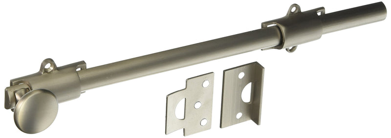 Deltana 12SB15 HD Solid Brass 12-Inch Surface Bolt 12" Brushed Nickel