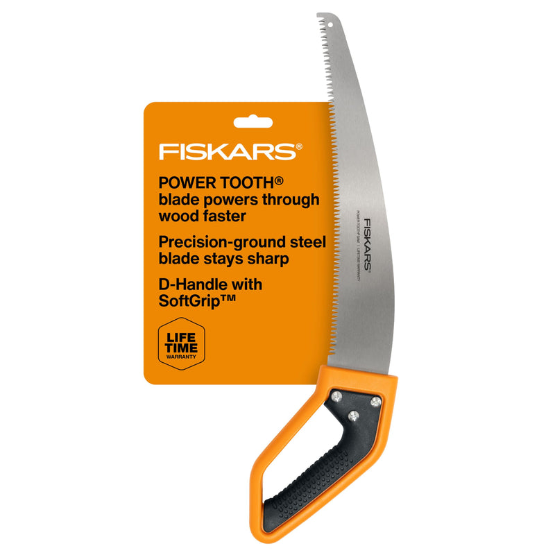 Fiskars Pruning Saw, Gifts for Dad, Tree Cutting Saw with Handle, 15", Black