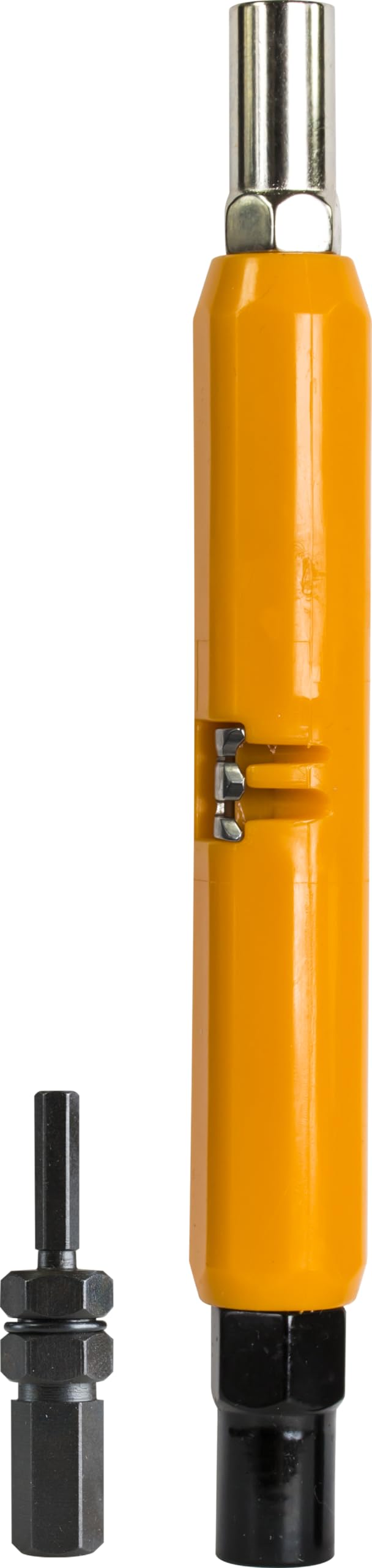 Jonard Tools M-216CKIT, Impact Resistant Hex Can Wrench Kit with 7/16" and 3/8" Hex Sockets, Ergonomic Handle, Built-In Wire Stripper 22 AWG + Hex Security Key Insert 5/16" and 5/32"