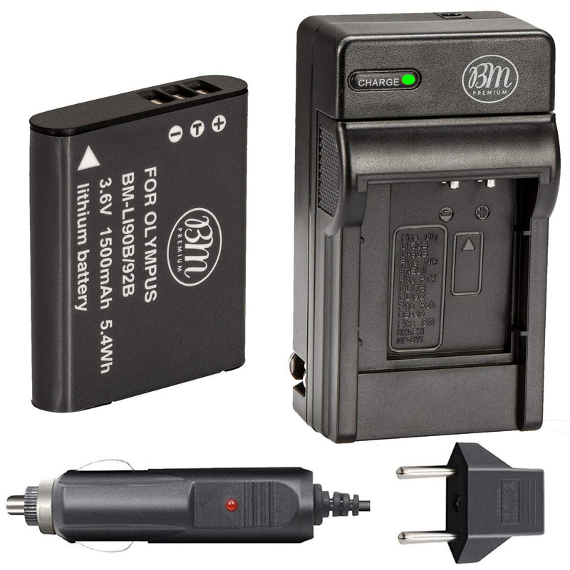 BM Premium LI-42B Battery and Battery Charger for Olympus Stylus 1040, 1050W, 1060, 1070, 1200, 7000, 7010, 7020, 7030, 7040, Tough 3000, TG-310, TG-320, VR310, VR320, VR330 Digital Camera