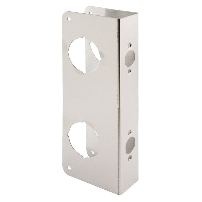Prime-Line U 10539 Stainless Steel Lock and Door Reinforcement Plate for 1-3/4 In. Thick Doors, Stainless Steel Finish (Single Pack)