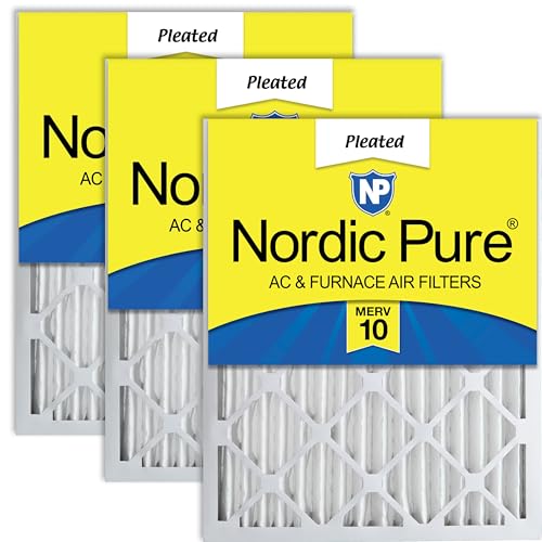 Nordic Pure 16x16x2 Pleated MERV 10 Air Filters 3 Pack