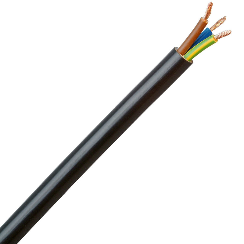 Kopp 153705007 Hose Line H05 VV-F 3G, 1.5 mm², 5 m, Black Single