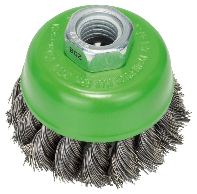 Bosch Professional Cup Brush Heavy for Inox (for Stainless Steel, Braided Wire, Diameter 65 mm, 12500 rpm, M14, Accessories Angle Grinder), 2608622104 65 x 0.35 mm