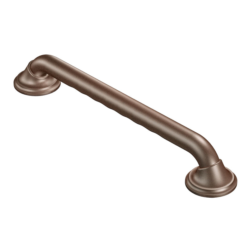 Moen R8718D3GOWB Bathroom Safety Ultima 18-Inch Designer Bathroom Grab Bar with Curl Grip, Old World Bronze 18 inches