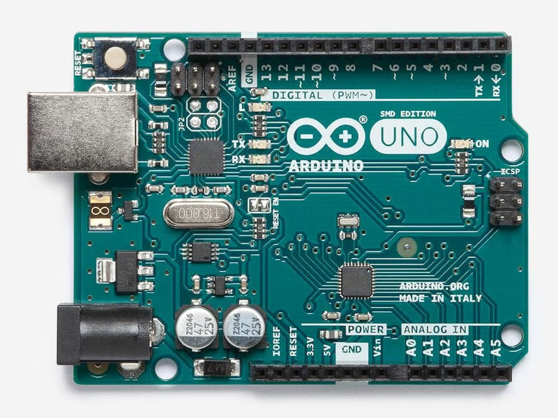 Arduino UNO Rev3 SMD [A000073] - Development Board with ATmega328P Microcontroller, SMD Version, Ideal for Electronic Projects, Robotics, Automation and DIY Applications with Arduino IDE.